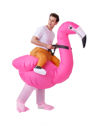 Фото: Надувной карнавальный костюм Всадник на фламинго FZ1666-5 Надувной карнавальный костюм Всадник на фламинго FZ1666-5