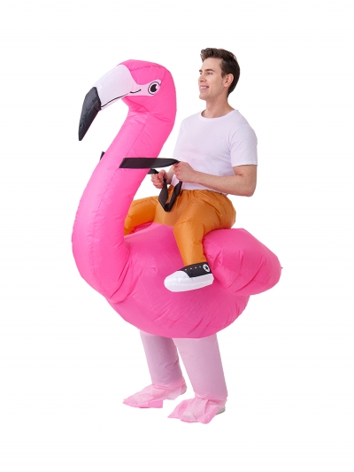 Фото: Надувной карнавальный костюм Всадник на фламинго FZ1666-3 Надувной карнавальный костюм Всадник на фламинго FZ1666-3